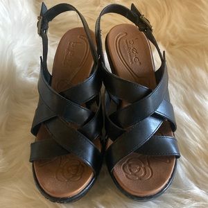b.o.c. Black sandals size 8